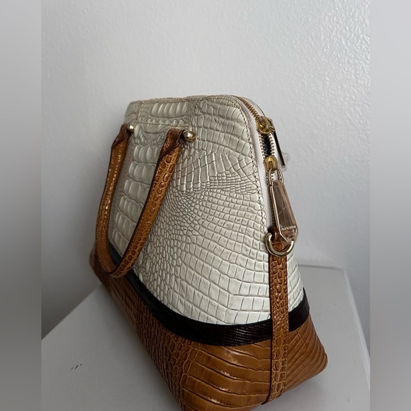 Brahmin Authentic Sydney Coconut Kedima Large Genuine Leather Tote Bag . - Picture 3 of 15